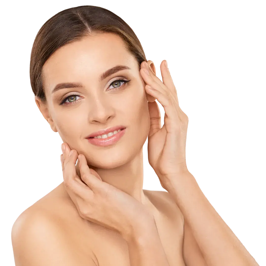 Mulher sorrindo com tratamento por harmonização facial